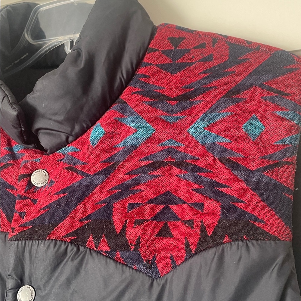 Pendleton Diamond Desert Pattern Black Puffer Ves… - image 2
